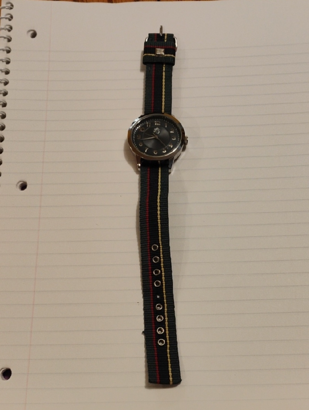 Brooks Brothers Classic Navy Stripe Men's Nylon Strap Watch